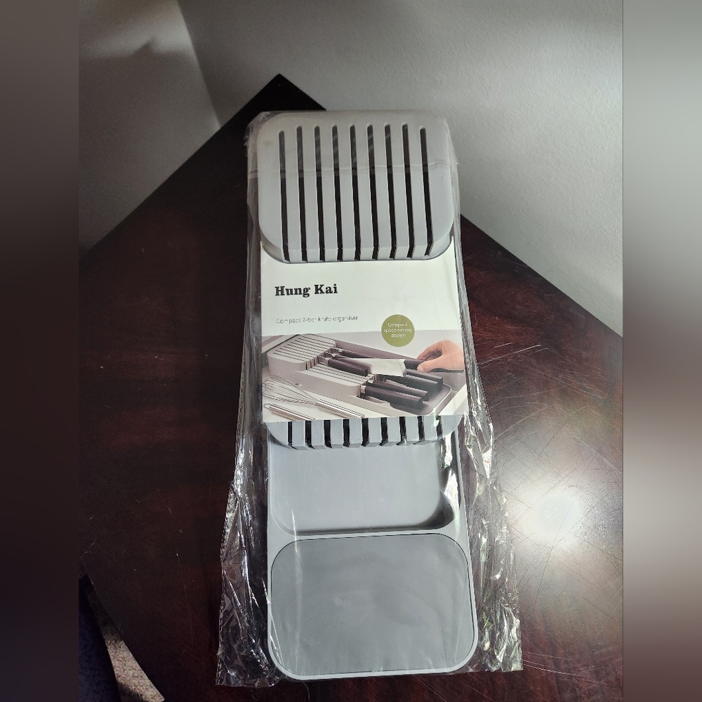 💥3for$15💥 Hung Kai Gray 2 Tier Knife Organizer NEW